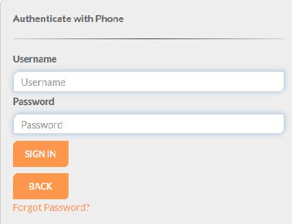 screenshot of authenticate with phone 