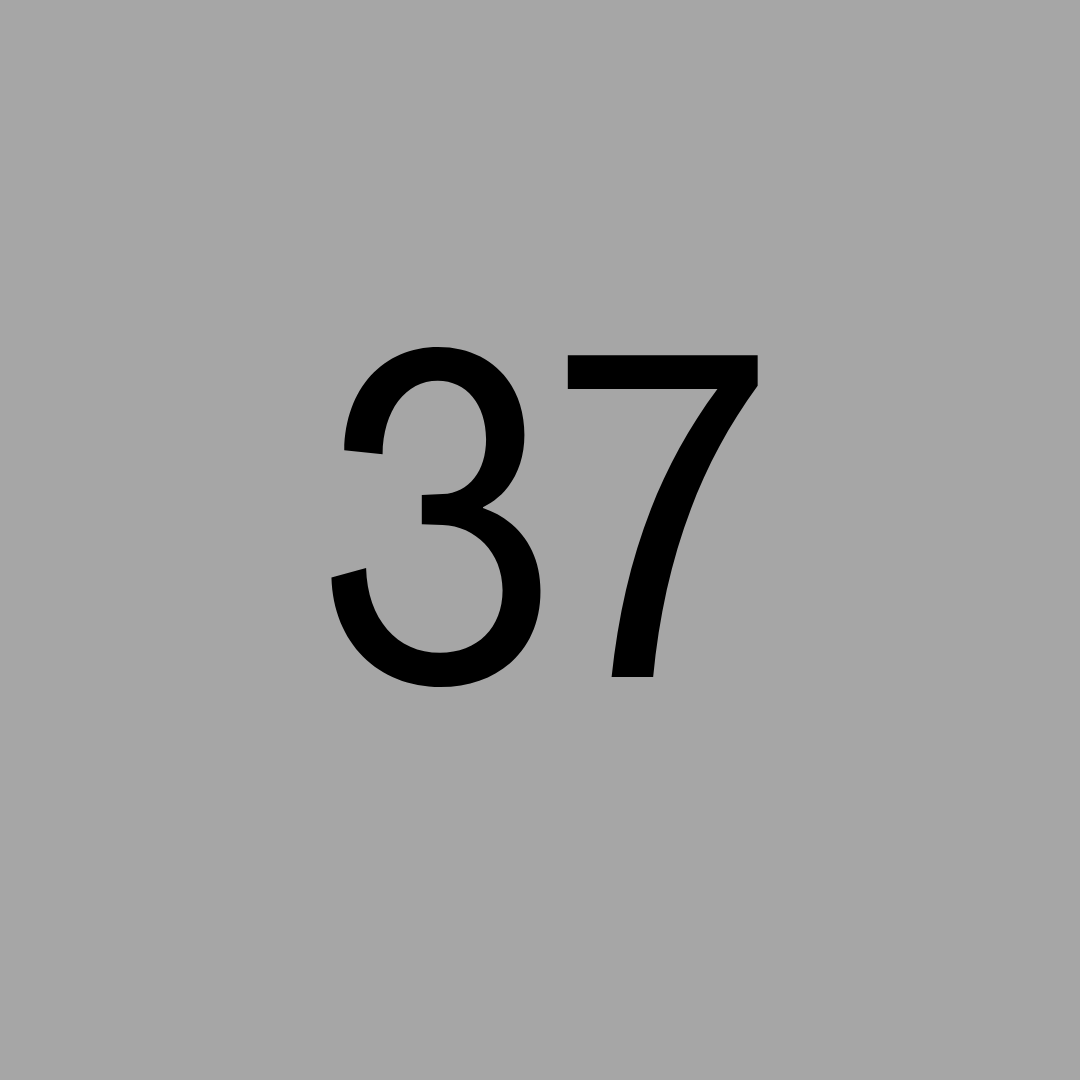 the number 37 in a gray box