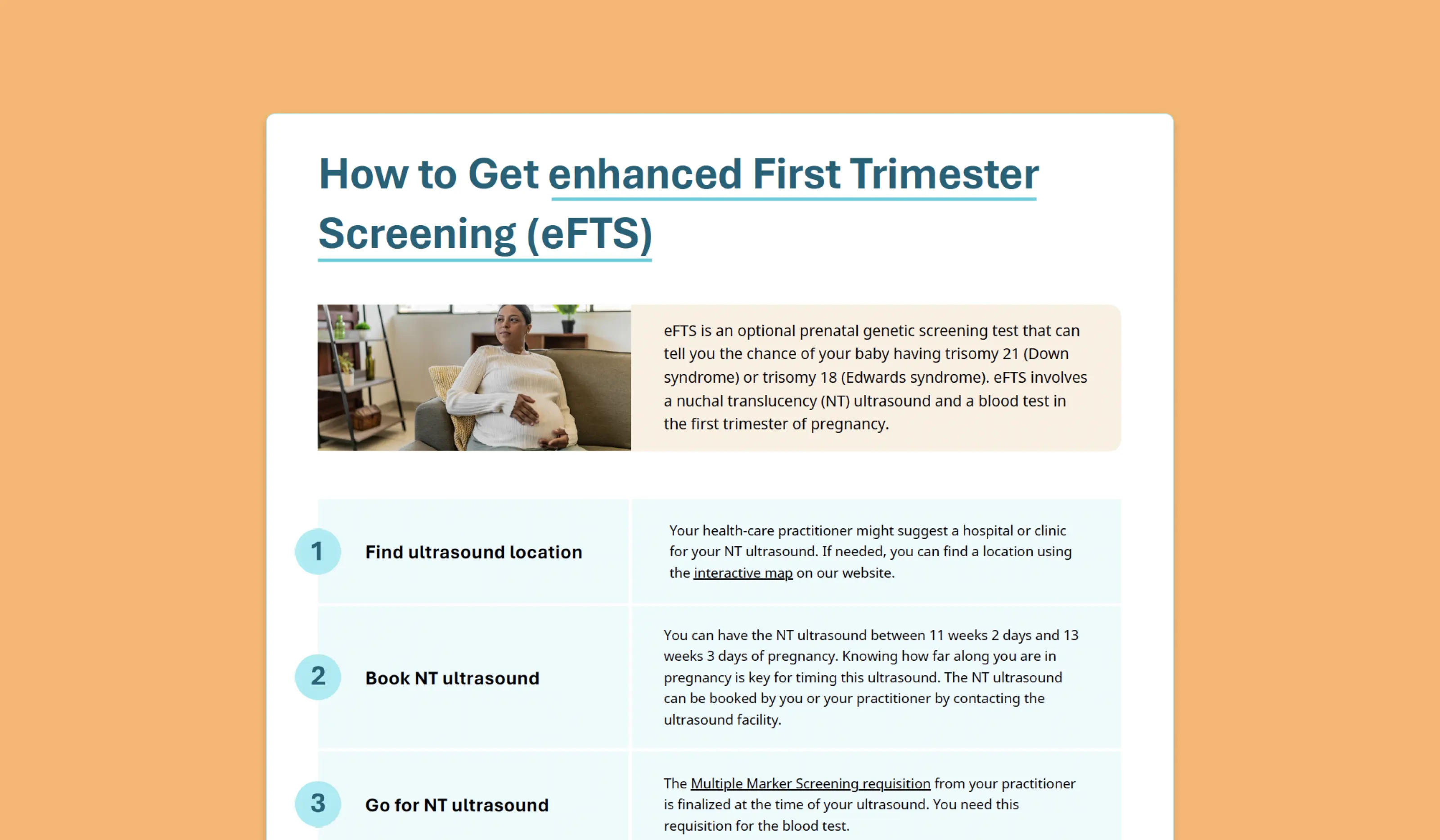 Enhanced First Trimester Screening (eFTS) Guide | Prenatal Screening ...